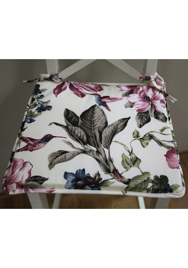 Premier Home Sandalye Minderi Pembe Çiçekli 40x40