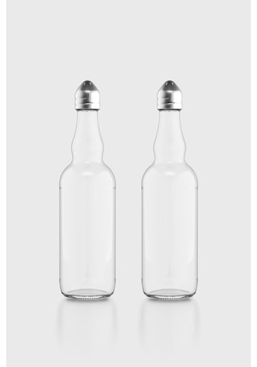 Renga Shaky 100 Ml Metal Kapaklı 2'li Cam Tuzluk Seti 121005 Gümüş