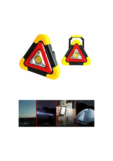 Thentech Işıklı Acil Durum Reflektör Usb Çıkışlı Şarjlı Acil Durum Reflektörü