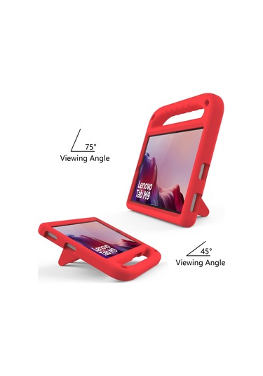 Butu Lenovo Uyumlu Tab M9 Kickstand Tablet Kılıfı, El Kavrama Eva Darbeye Dayanıklı Tablet Kılıfı