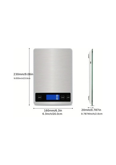 Dashanshop 15kg 1g Hassas Dijital Mutfak Terazisi Usb Sarjli Tare Olmadan Birim Donusumu Genis Platform Meyve Sebze Pisirme Gida Temasina Uygun Saglam Plastik -
