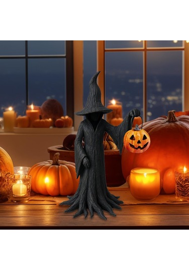 Suntek Reçine Figürin Şömine Masaüstü Cadılar Bayramı Orta