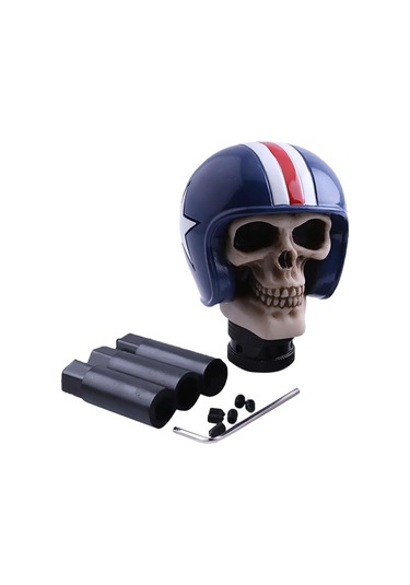 Suntek Manuel Araba Kamyon Kafatası Vites Kolu Topuzu Mavi