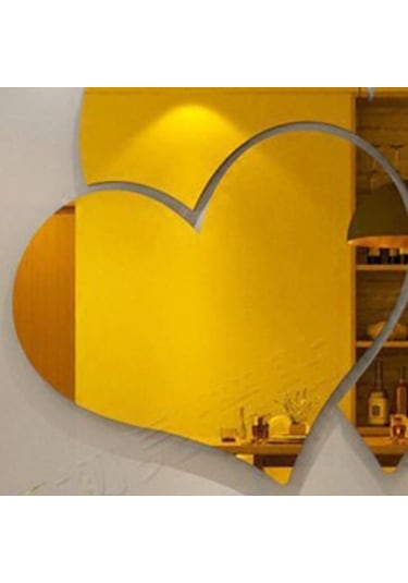 Beyaz 1 Takım Duvar Çıkartmaları Yapışkanlı Çıkarılabilir Düz Renk Kalp Şekli Beyaz