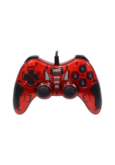 JWIN USB-1245 PC Gamepad  Bilgisayar Oyun Kolu - Kırmızı
