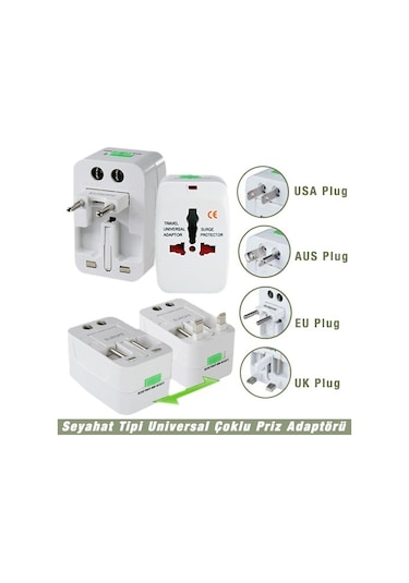 Universal Priz Fiş Çevirici Dönüştürücü Adaptör Tüm Ülkeler