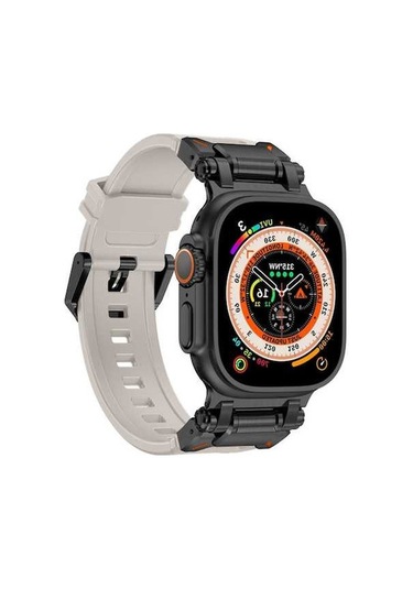 Novahub İos Watch Uyumlu Ultra 49mm Tpu Saat Bantı Işık Yıldızı Motifli Siyah