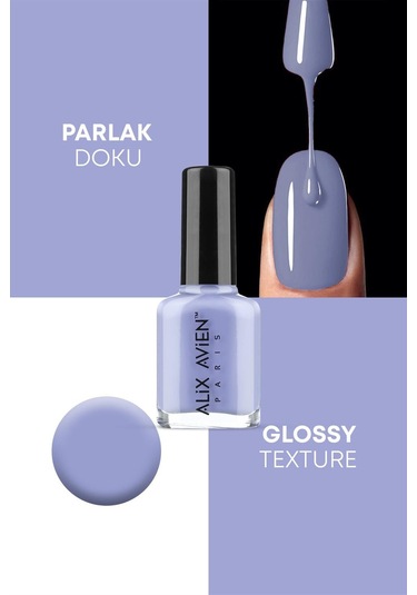 Alix Avien Lila Oje 73Yüksek Pigmentli Uzun Süreli Kalıcılık Hızlı Kuruma Nail Lacquer 73