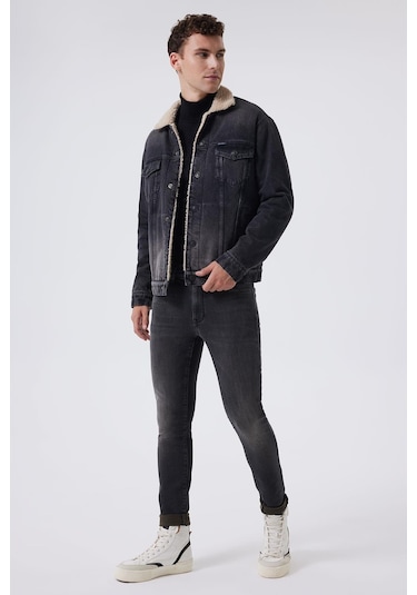 Lee Cooper Puebla 1 Erkek Jean Ceket Denım-16806-denım Siyah