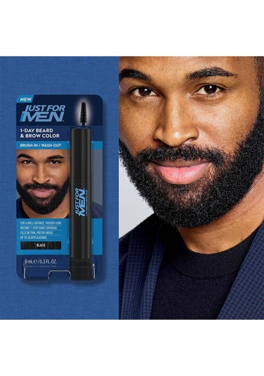 Just For Men 1 Günlük Geçici Sakal Ve Kaş Boyası Siyah 9ml