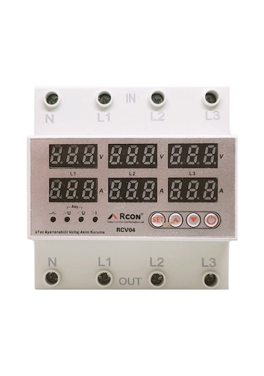 Rcon Rcv04 Trifaze Akım Ve Voltaj Korumalı Sigorta 63a