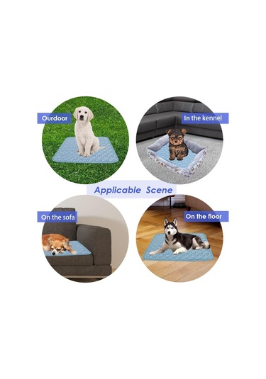 Maiyame Feimax Köpekler İçin Soğutma Matı, Yazlık Evcil Hayvan Matları, Buzlu İpek Pedler, Yıkanabilir Ve Taşınabilir, Evde Veya Dışarıda Uyumak İçin, Küçük, Orta Ve Büyük Köpekler İçin Xl: 40 X 28 İnç, Mavi