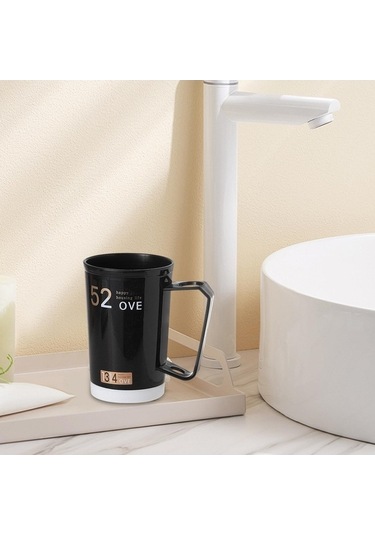 Pazly Tumbler Suntek Siyah Kupa Fırçası Diş Bardak Banyo Zo Siyah