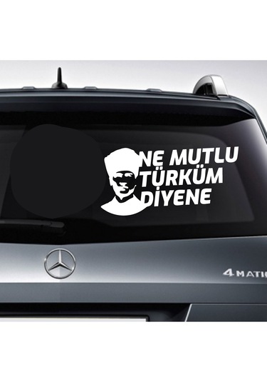 Ne Mutlu Türküm Diyene Sticker Atatürk Silet Sticker Araba Oto Motosiklet Sticker 02505 40x20 Cm
