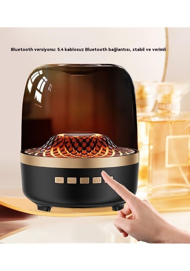 Ev Kablosuz Cam Rgb Aydınlatmalı Bluetooth Subwoofer Hoparlör