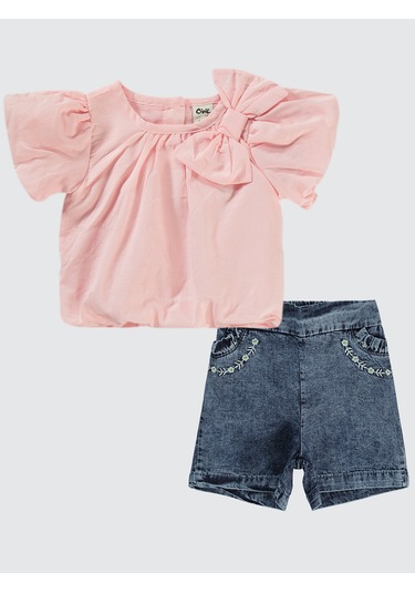 Civil Baby Kız Bebek Şortlu Takım 6-18 Ay Pembe Pembe