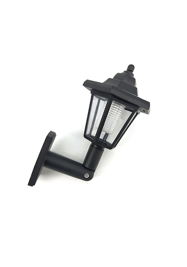 Xiyyadms Güneş Enerjili Led Duvar Lambası, Otomatik Işık Sensörlü Altıgen Tipi, Islak Ortam Uygun, Sıcak Beyaz Işık, 1 Adet Sıcak Beyaz