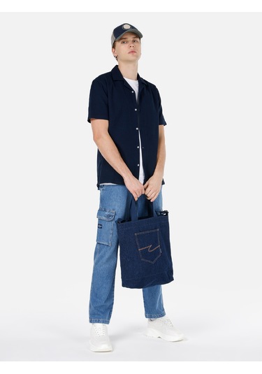 Colins 162 Blair Kargo Kesim Orta Bel Düz Paça Mavi Erkek Pantolon Cl1068707 001 Colins 162 Blair Kargo Kesim Orta Bel Düz Paça Mavi Erkek Pantolon Cl1068707 001