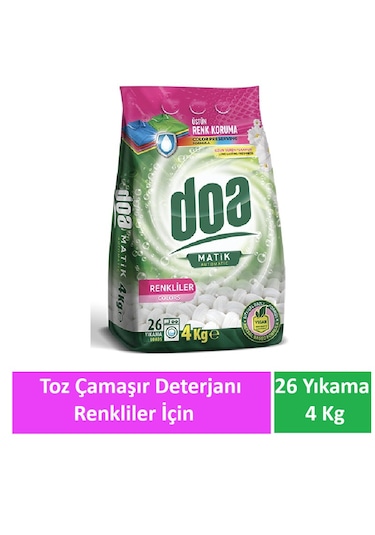 Doa Matik Toz Çamaşır Deterjan Renkliler 4 Kg