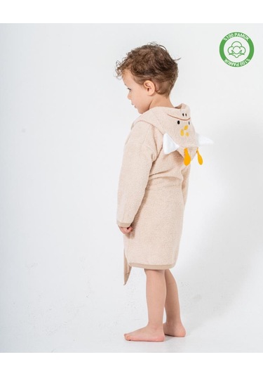 Zürafalı Bornoz Bej