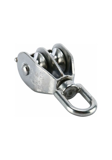 2'li Paket 304 Paslanmaz Çelik Çift Kasnak Bloğu Ve Çift Kasnak Döner Kancası M20