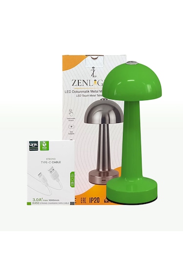 Zenlight Mantar Masa Lambası 320-4 Yeşil