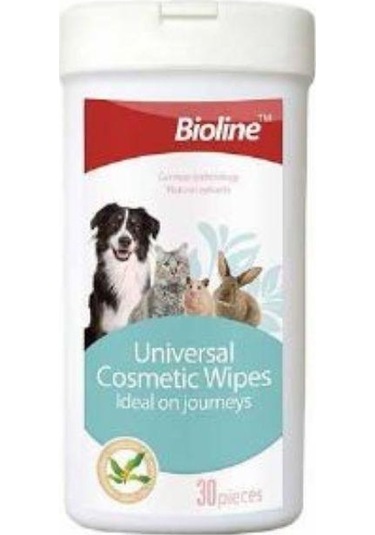 Bioline Kedi Köpek Ve Kemirgenler İçin Kutulu Islak Mendil 30 Adet