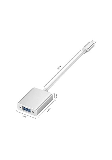 Usb Type C To Vga Çevirici Kablo Görüntü Aktarım Lcd Projeksiyon (535157868)