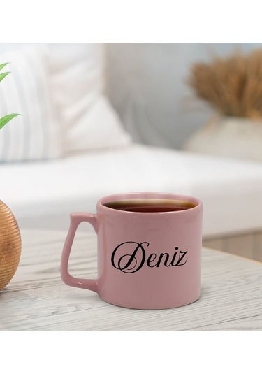 Bk Gift Kişiye Özel İsimli Pastel Pembe Middle Kupa Bardak, Arkadaşa Hediye, Ev Hediyesi, Doğum Günü Hediyesi, Ofis Hediyesi-10 Kobitmeyencom30068 Bk