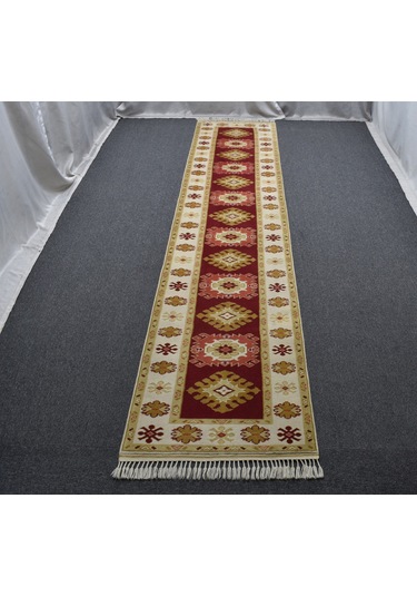 Zehra Abla Halı Yeni El Dokuma Nadir 13 Göbekli Bozalan Milas Yolluk Yün Halı 5812 Çok Renkli