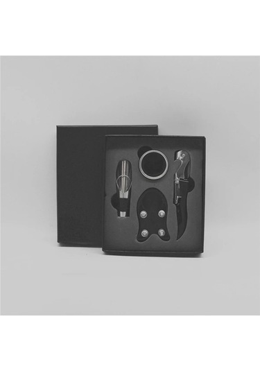 Sunshine011 Kırmızı Hipokamp Çakı 4lü Set Vakum Tıpa Şişe Açacağı Alüminyum Folyo Kesici