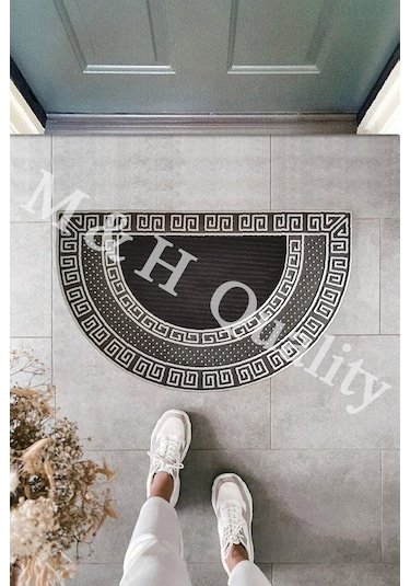 Dış Kapı Önü Paspası Ovalgümüş Renk Kaymaz Taban