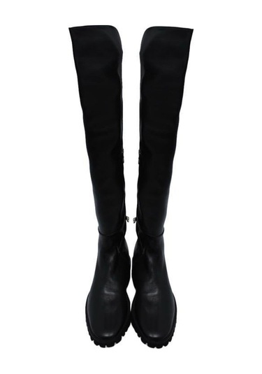 Poletto Hakiki Deri /tekstil Sıyah Çizme Düz 5780 57-835 Siyah