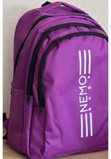 Nemo Bags Unisex Mor Sırt Çantası Büyük Boy Okul Spor Çantası