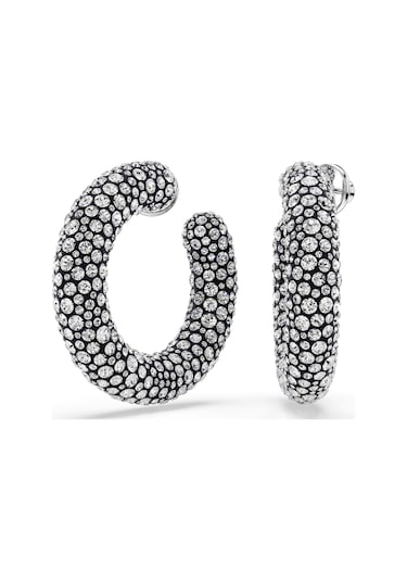 5732283 Swarovski Küpe Sublıma:pe Hoop Large Whıte/rhs Metalik