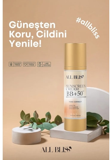 50+ Spf Bb Güneş Kremi 50 Ml Renk Eşitleyici, Nemlendirici, Ton Dengeleyici