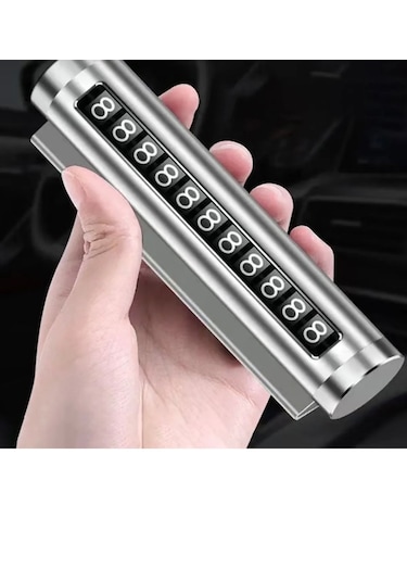 Point Gri Metal Kasa Numara Çevirmeli Araç İçi Telefon Numaratör Park Numarası Araba Numaratör