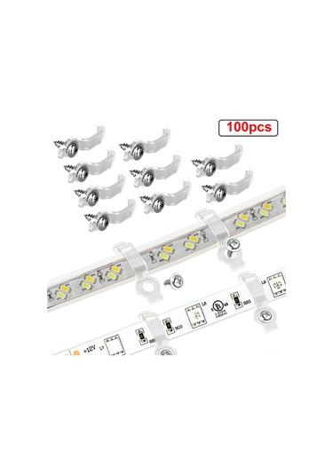 Symbee 100 Adet Led Şerit Sabitleme Klampları, 3528/5050/5630/3014 Modeli İçin, 10mm Genişliğe Uygun, Cıvatalı Montajlı Plastik Tutucular Diğer
