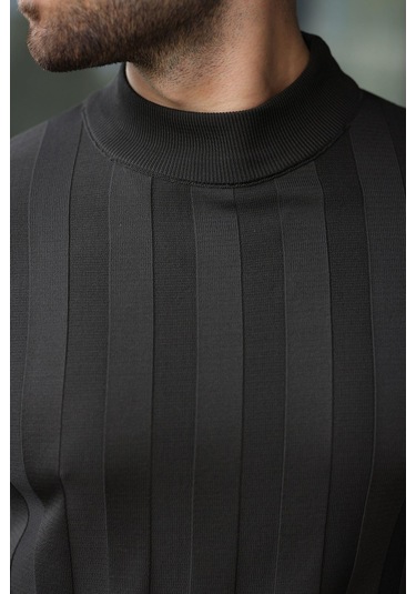 Antrasit Yarım Balıkçı Erkek Triko Kazak E7423 Antrasit