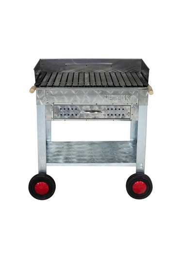 Metehan MTH-149 Pervazlı - Çekmeceli - Lama Izgaralı - Dört Tekerlekli Mangal