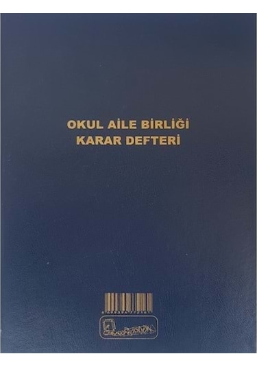 Okul Aile Birliği Karar Defteri Ciltli Kapak