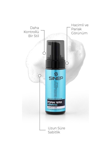 Sinep Boldy Series Keratin İçerikli Foam Köpük Wax 150 Ml