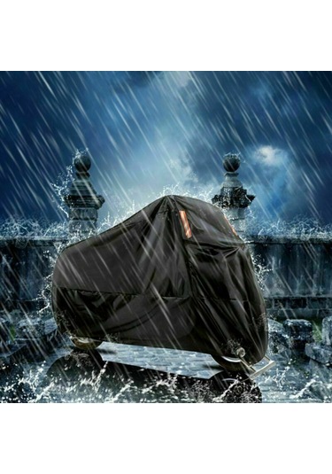 Ranyeek Xxxl Siyah Motosiklet Kaputu - 210d Nilon Oxford, Su Geçirmez, Güneş Engeli, Çalınma Engeli, Yansıtıcı Şerit, Kolay Taşıma Çantası