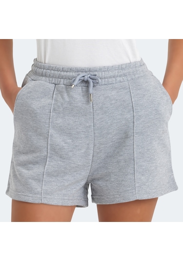 Slazenger VIXI Kadın Cepli Gri Şort