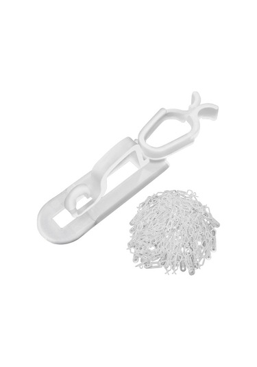 Szypzstore Noel Işık Klipsleri Hepsi Bir Arada Klipsler 100'lü Paket, C7, C9 Ve Işıkları Asmak Için Evrensel Oluk Ve Kiremit Klips Kancaları J1uwıy Beyaz