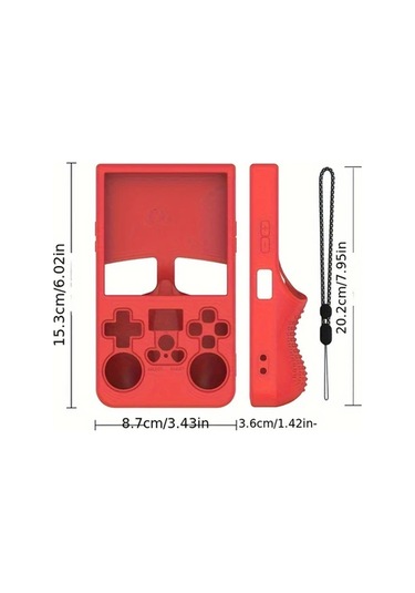 Elmpaly R36 Max Açık Kaynaklı Taşınabilir Retro El Konsolu İçin Siyah Silikon Koruyucu Kılıf Toz Geçirmez