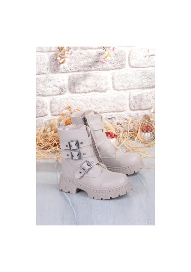 Fort Cool Caneda Anatomik Sıcak Astar Kaymaz Taban Kız Çocuk Bot Bej