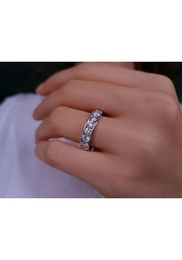 Sirius F Renk 3,35 Ct Pırlantalı Kanallı Tamtur Yüzük 0801R0077