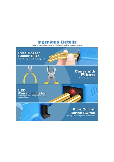 Plastik Zımba Kaynak Tabancası Termal Zımba Pvc Tamir Makinesi Plastik 500 Pcs