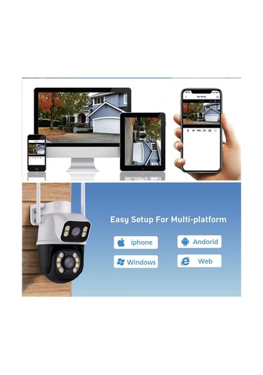 3 Mp 4k Ultra Hd Akıllı Çift Kamera,2 Yönlü Ses,gece Görüşlü